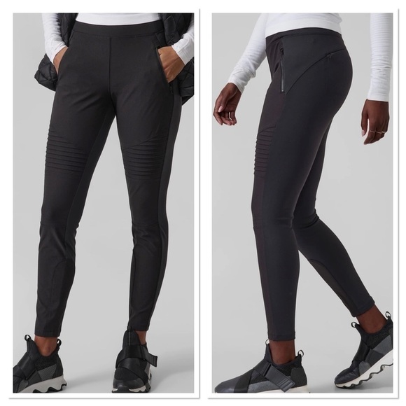 Athleta Headlands Hybrid Moto Tight Black - Picture 6 of 12
